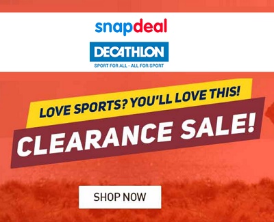 India Desire : Snapdeal Decathlon Clearance Sale: Deals Starting Rs. 99